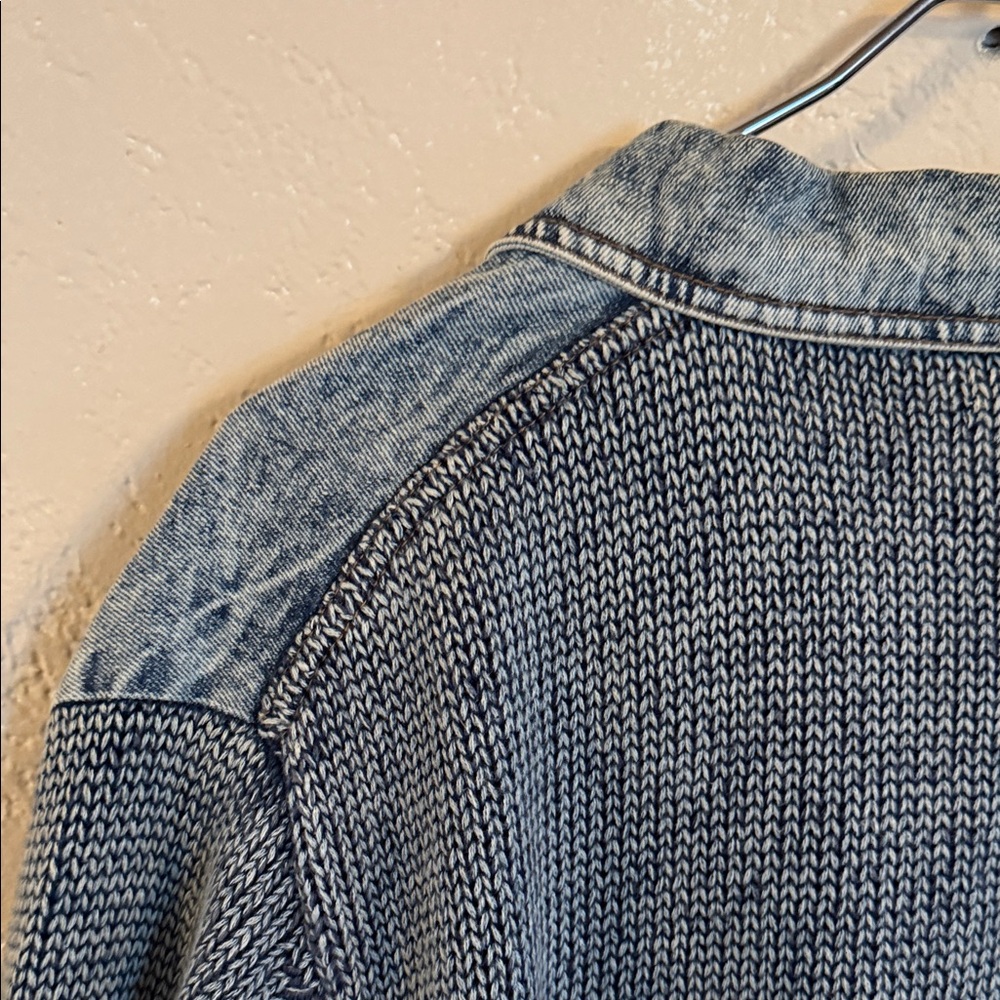 Vintage Denim Button-Up Sweater - Picture 7 of 7